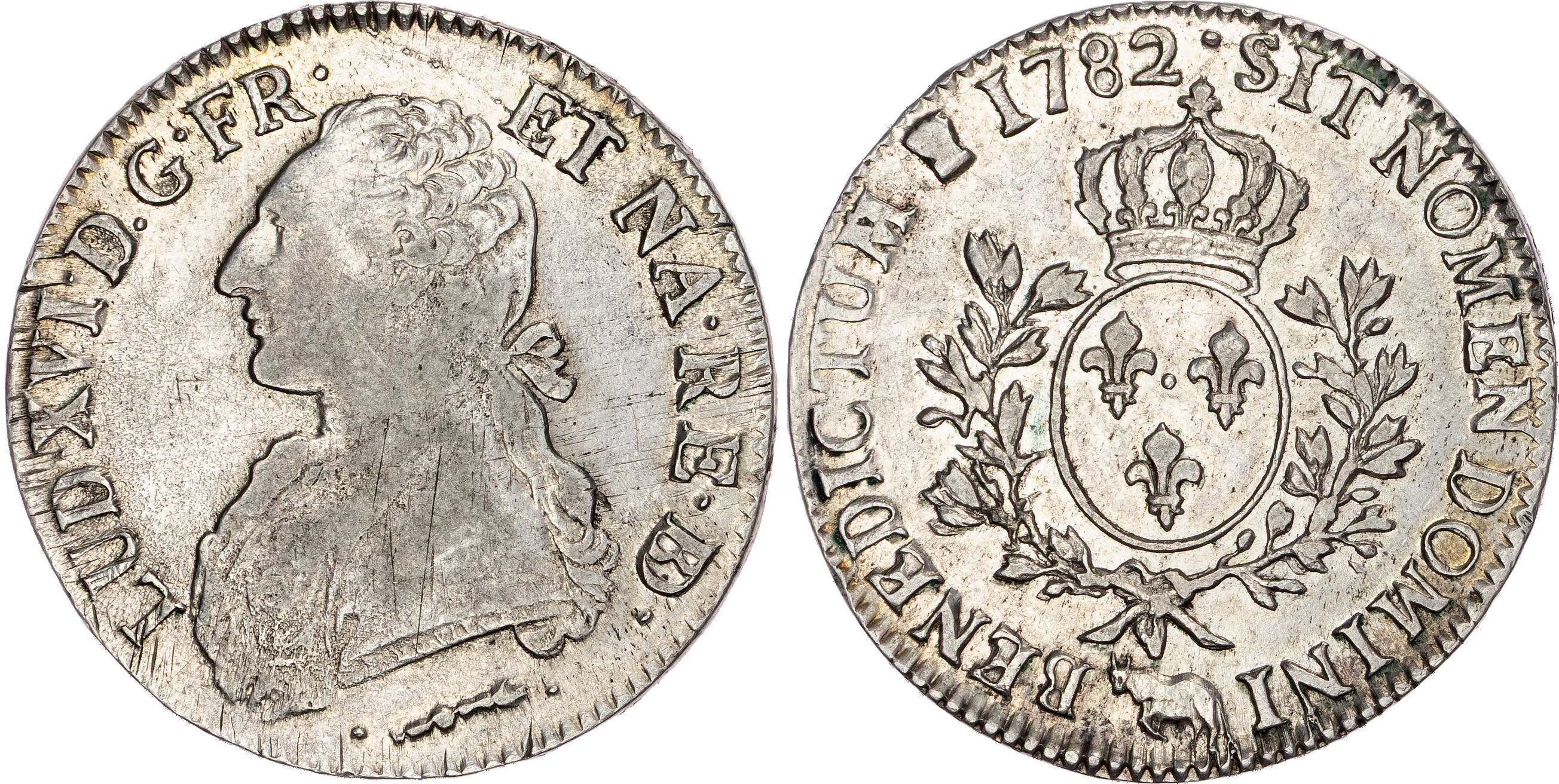 France, Louis XVI (1774-1792), silver Écu aux branches d'olivier, 1782