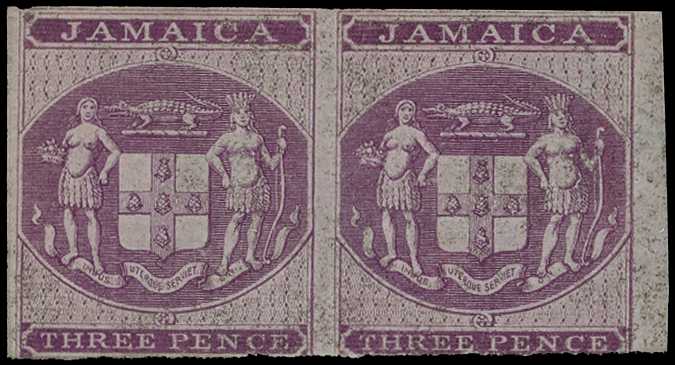 Postal Fiscal. 1855-74 3d purple on lilac...