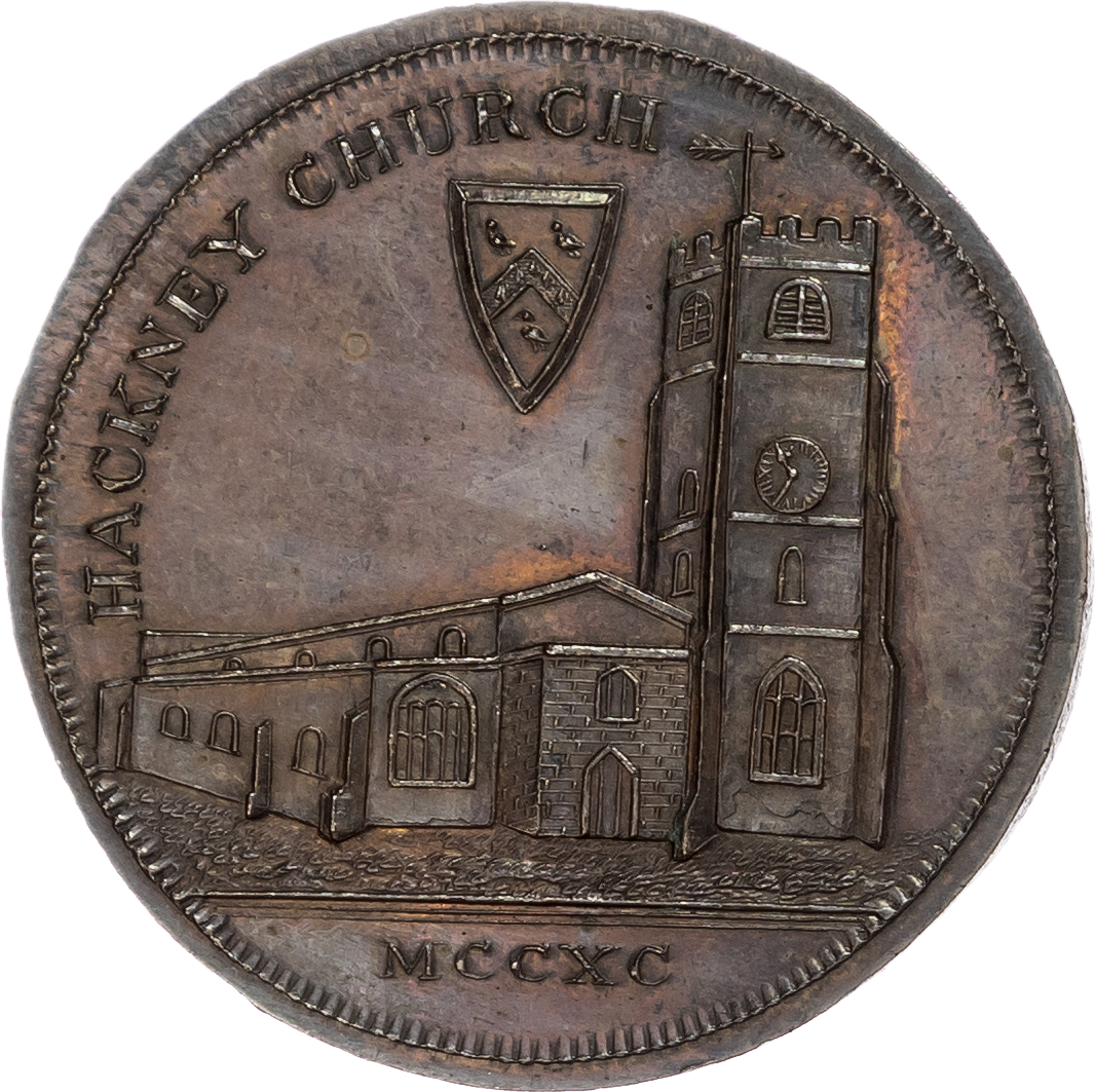 London – Hackney, David Rebello, Skidmore’s Halfpenny 1795 (made in 1796)
