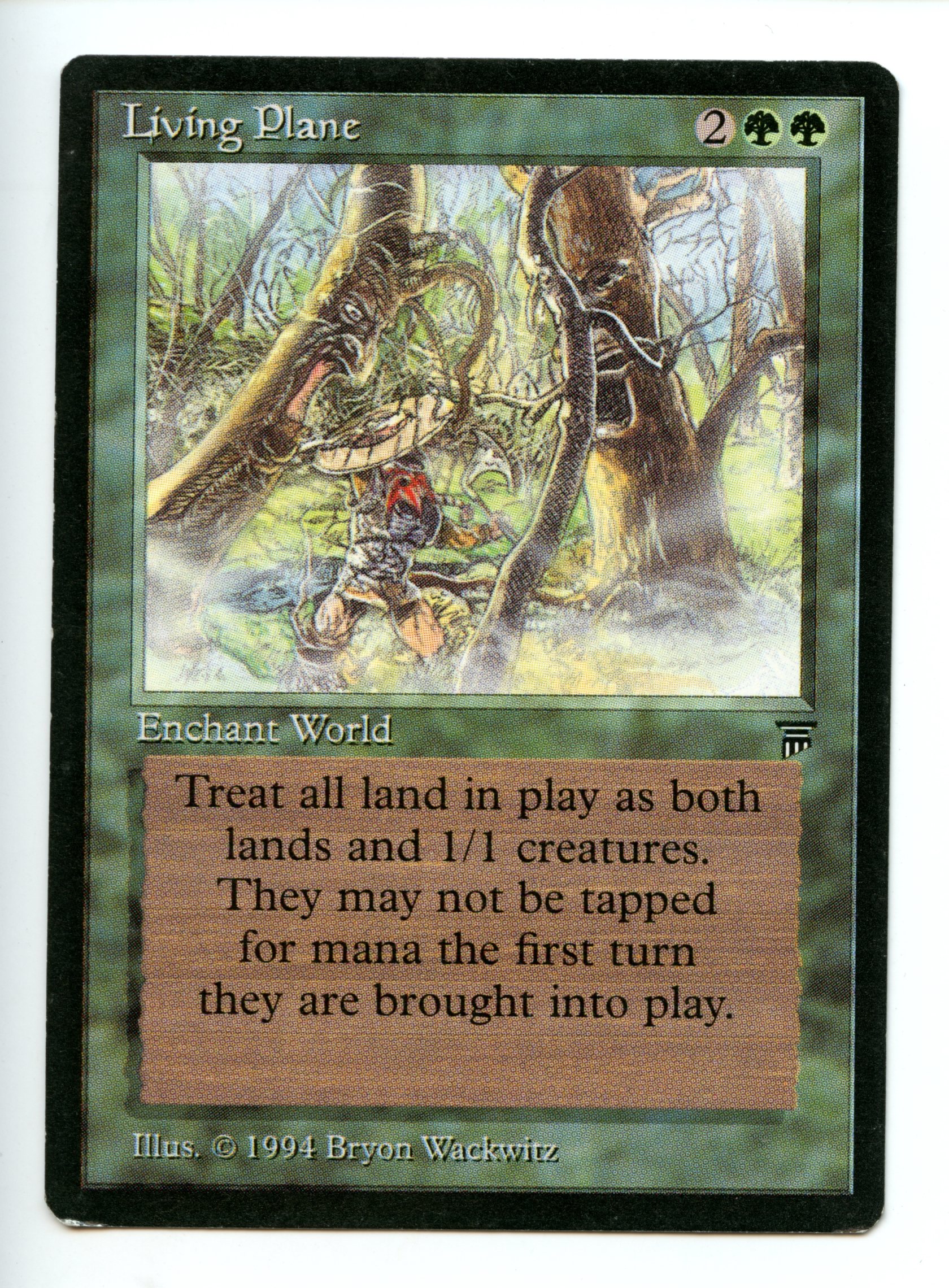 Magic the Gathering - Living Plane  - Legends - Moderately Played