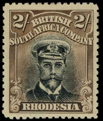 1918-21 2/- Head Die IIIB, perf 14, toned...