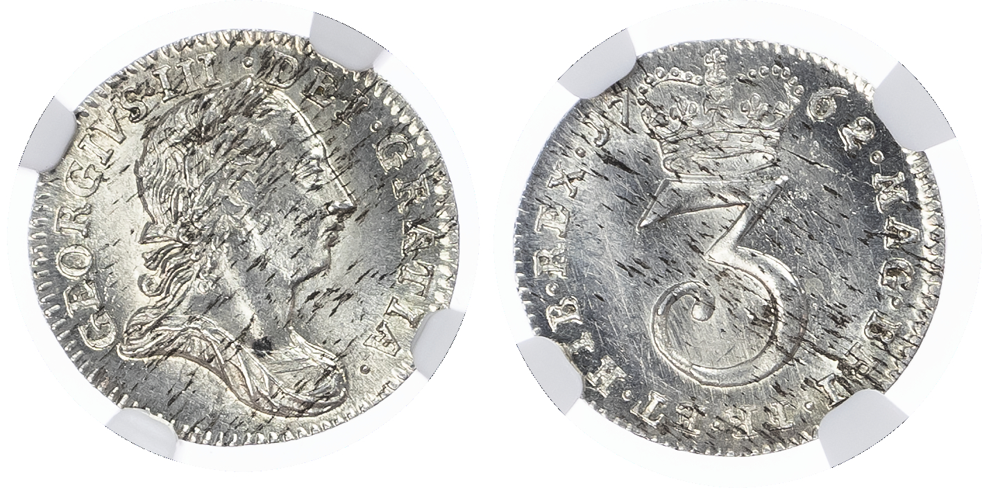 Great Britain. George III AR Maundy Threepence. 1762. 