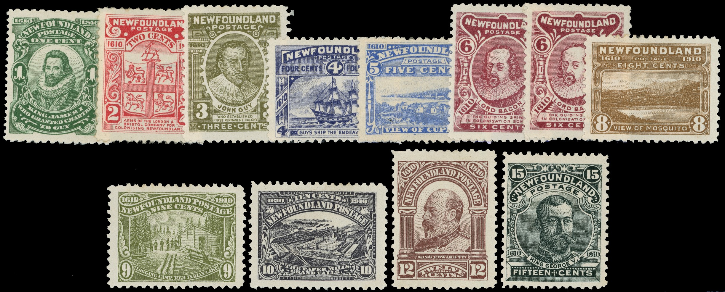 Newfoundland 1910 John Guy set lpog SG...