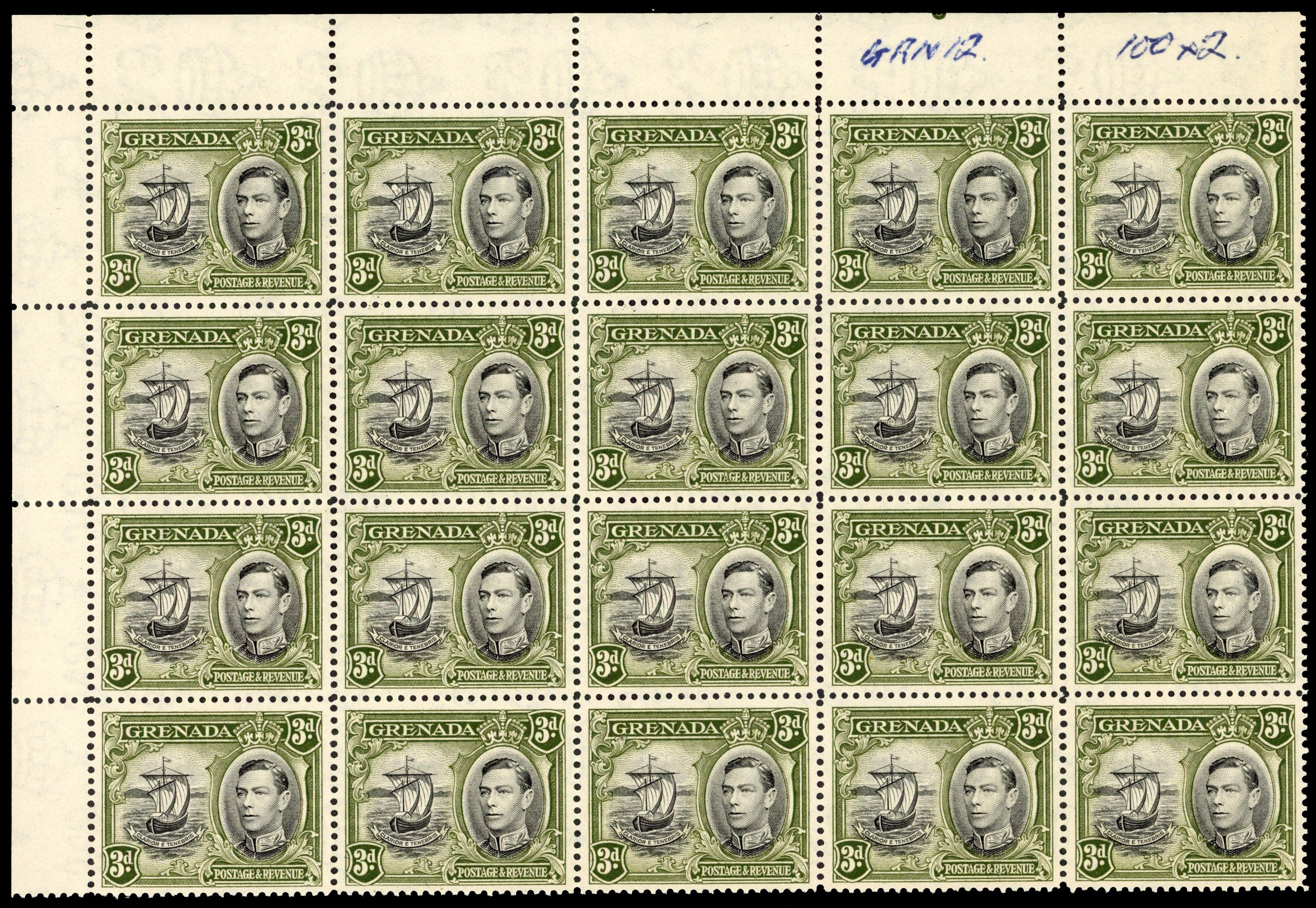 Grenada SG 158bb block mint