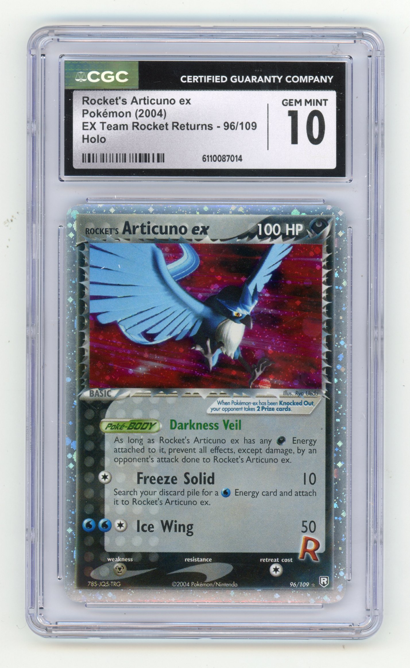 CGC 10 Rocket's Articuno #96 Holo - EX Team Rocket Returns