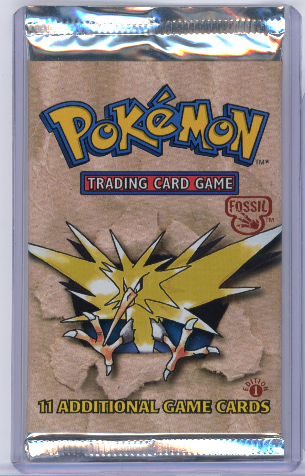 Fossil 1st Edition (1999) Sealed Booster Pack - Zapdos Artwork (20.79g)