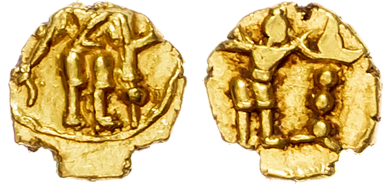 India, Medieval, gold Fanams and Adil Shahis (9)