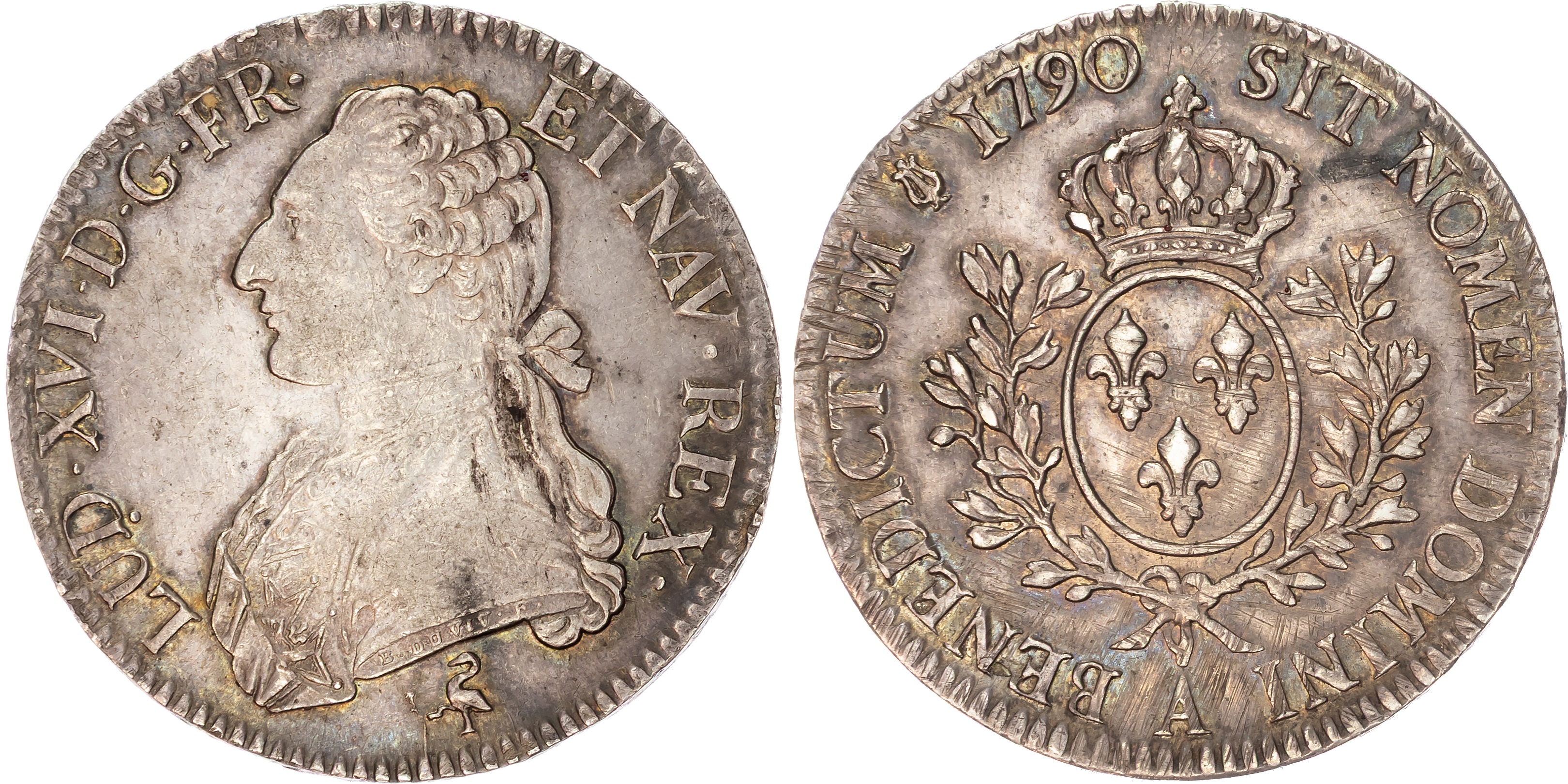 France, Louis XVI (1774-1793), silver Ecu, 1790
