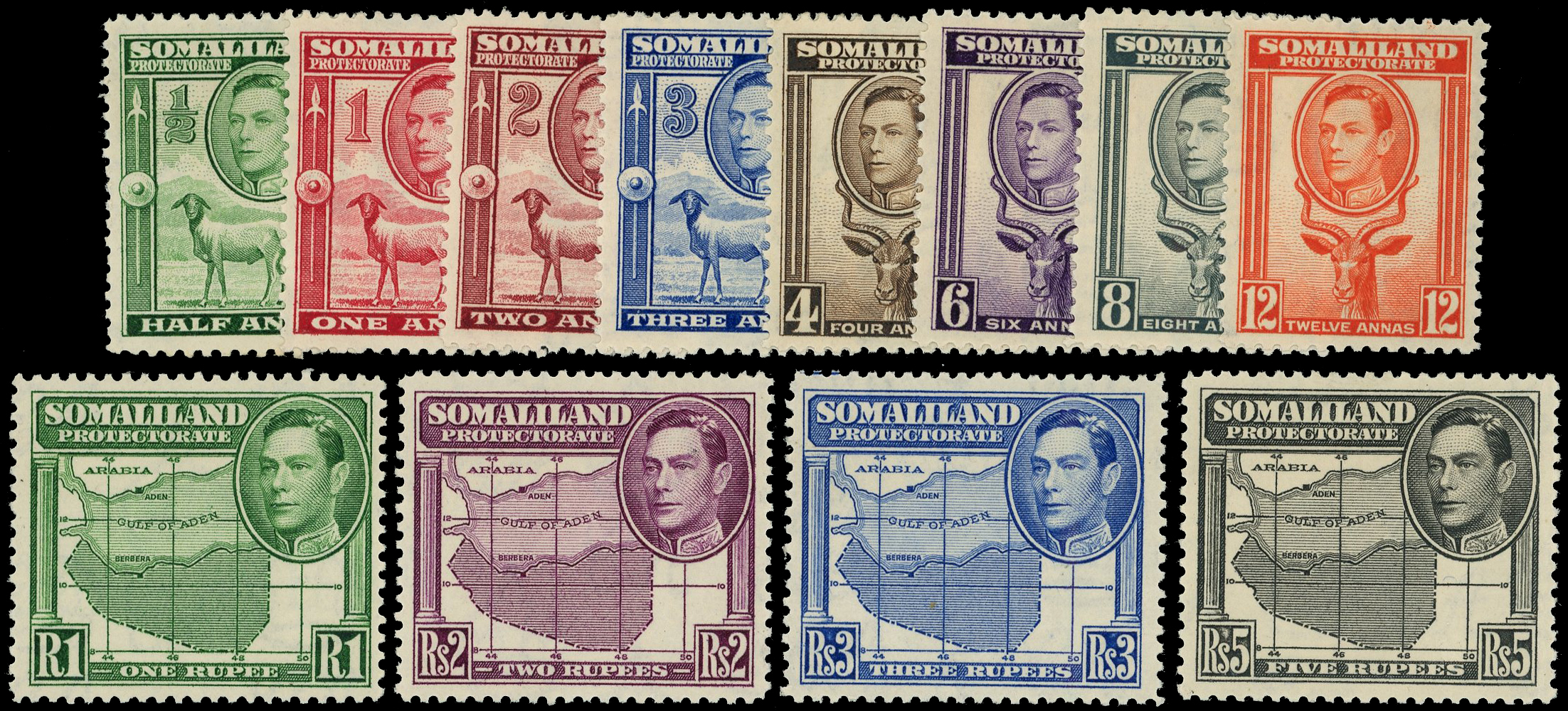 1938 set of twelve, unmounted o.g.  SG 93-104,...