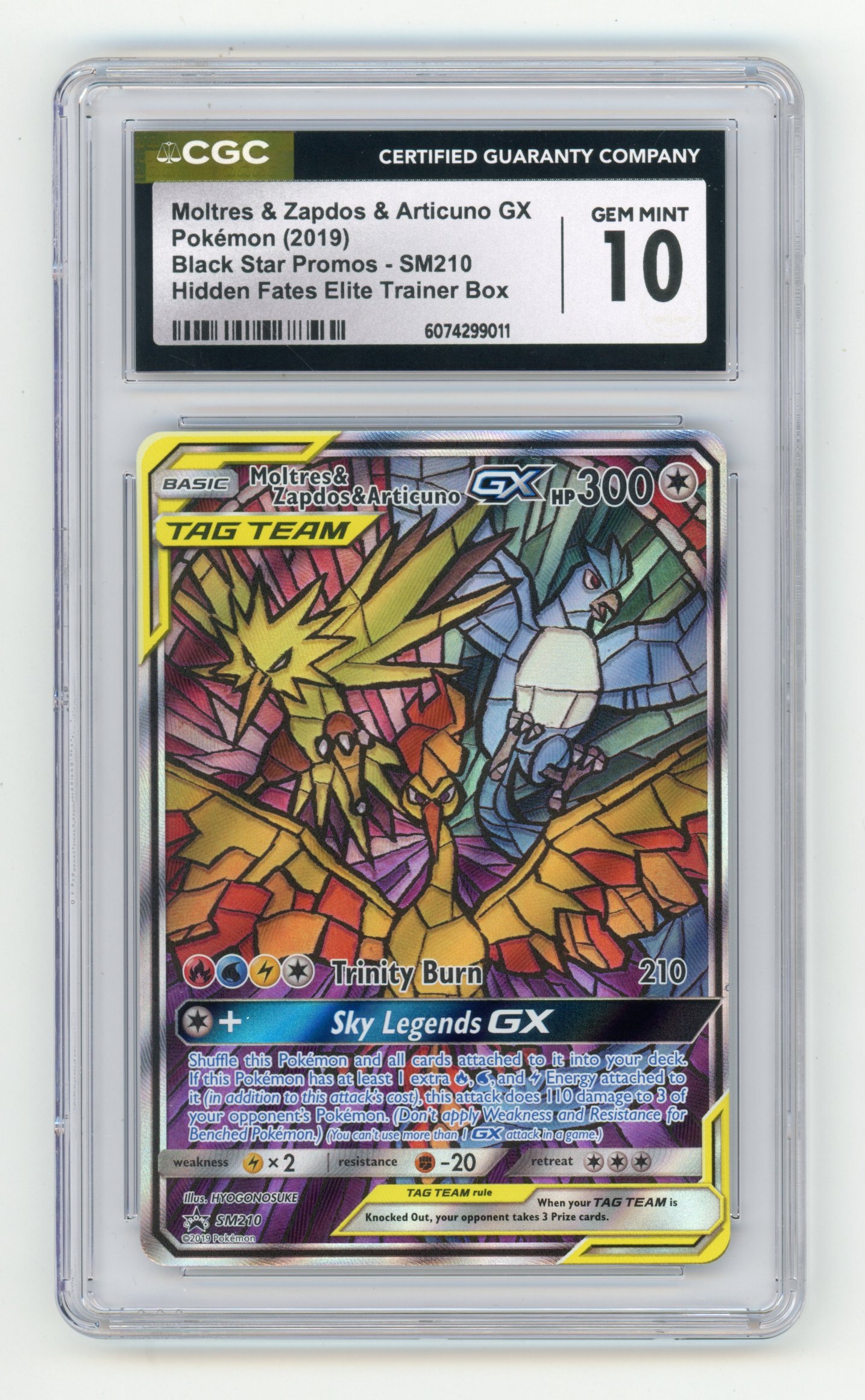 CGC 10 Moltres & Zapdos & Articuno GX Promo #SM210 - Hidden Fates ETB 2019