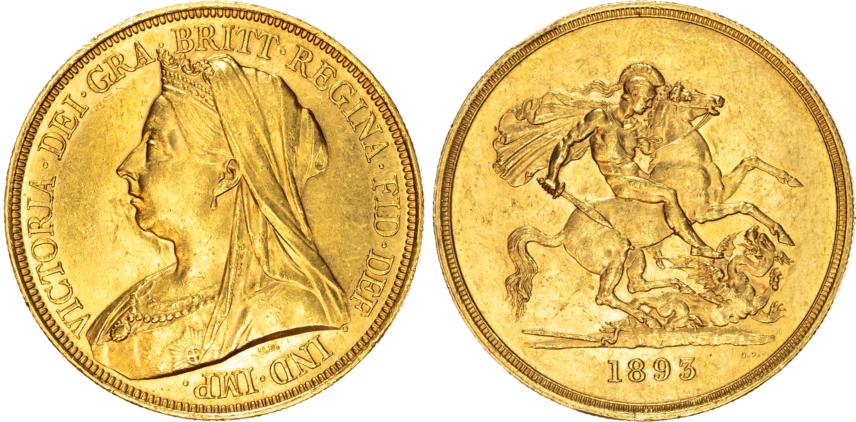 Victoria (1837-1901) Five Pound, 1893.