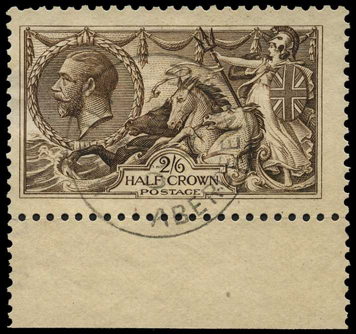 1913 Waterlow, 2s6d sepia-brown, lower...