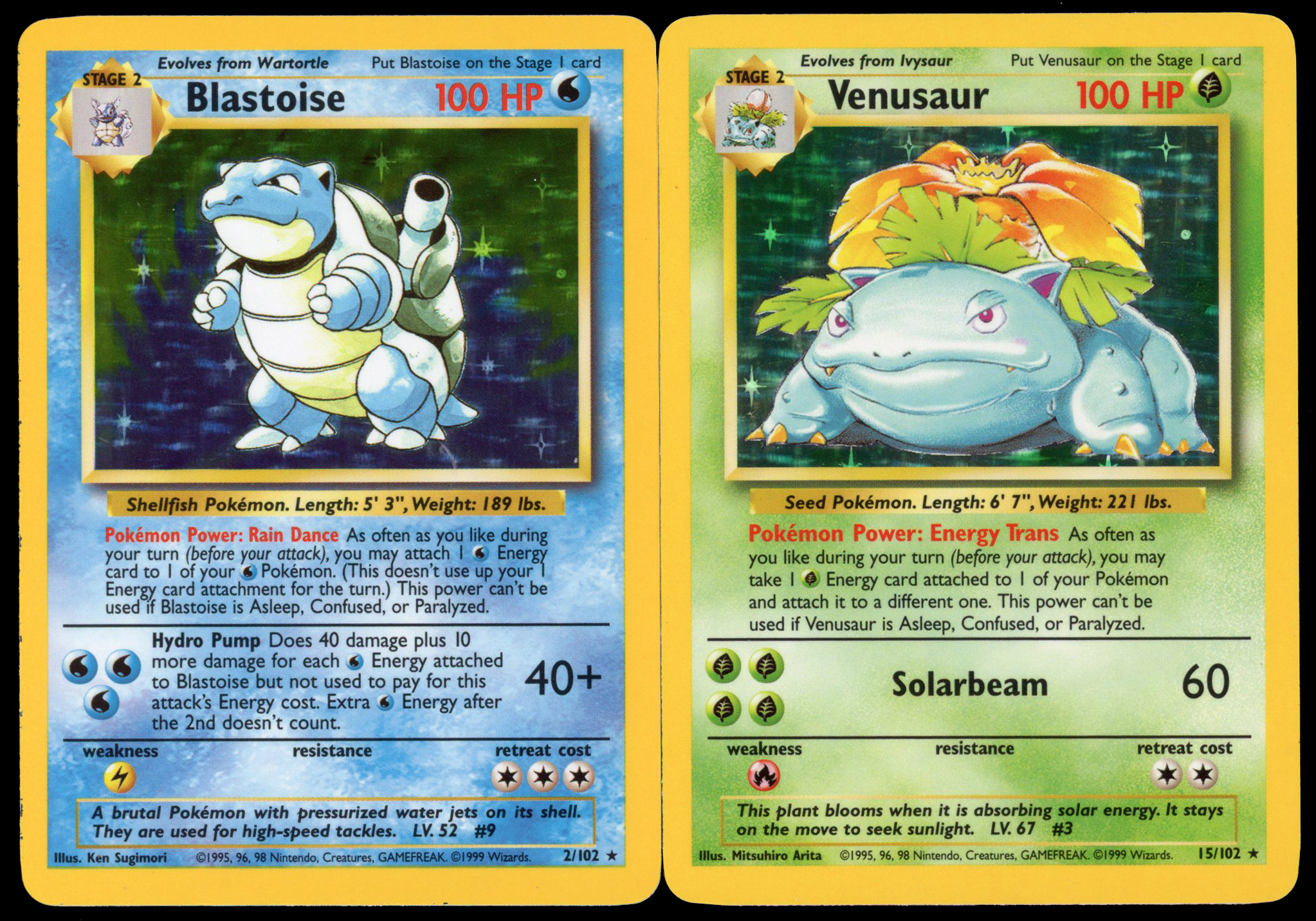 Blastoise & Venusaur holo - Base Set Unlimited
