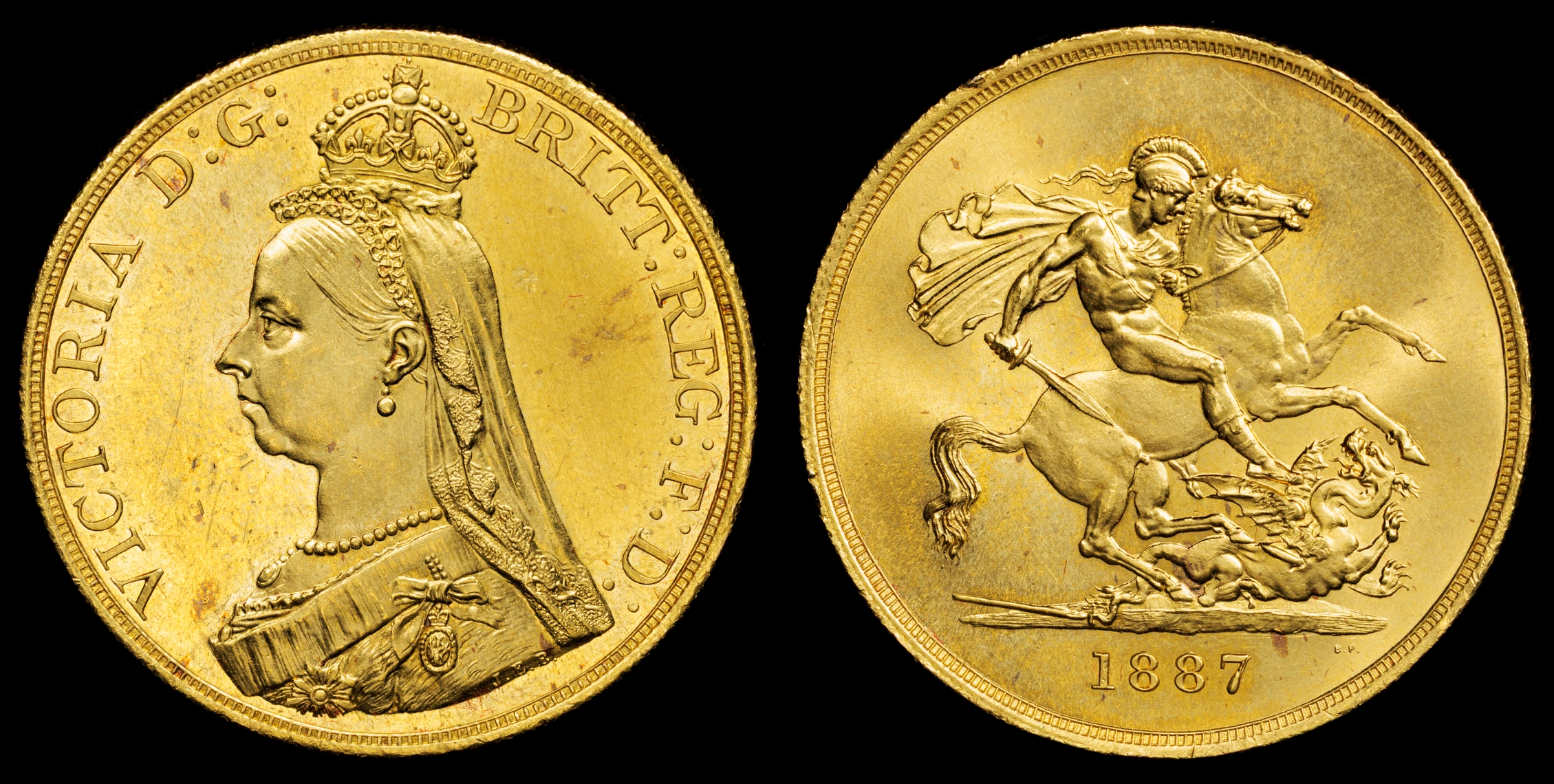 Victoria (1837-1901) Five Pounds, 1887.