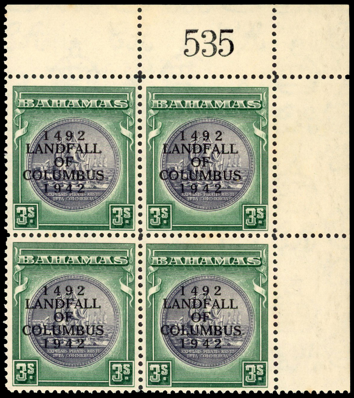 Bahamas SG 173b block mint