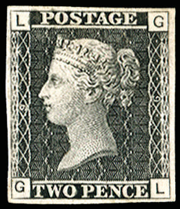 GB 1867 2d Paris Exhibition proof in black Spec. DP49a