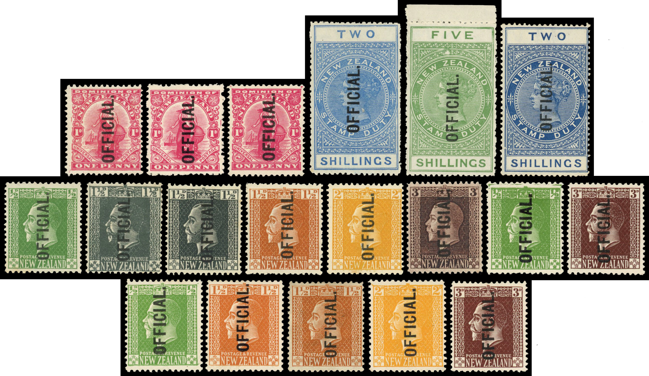 New Zealand 1910-36 official selection