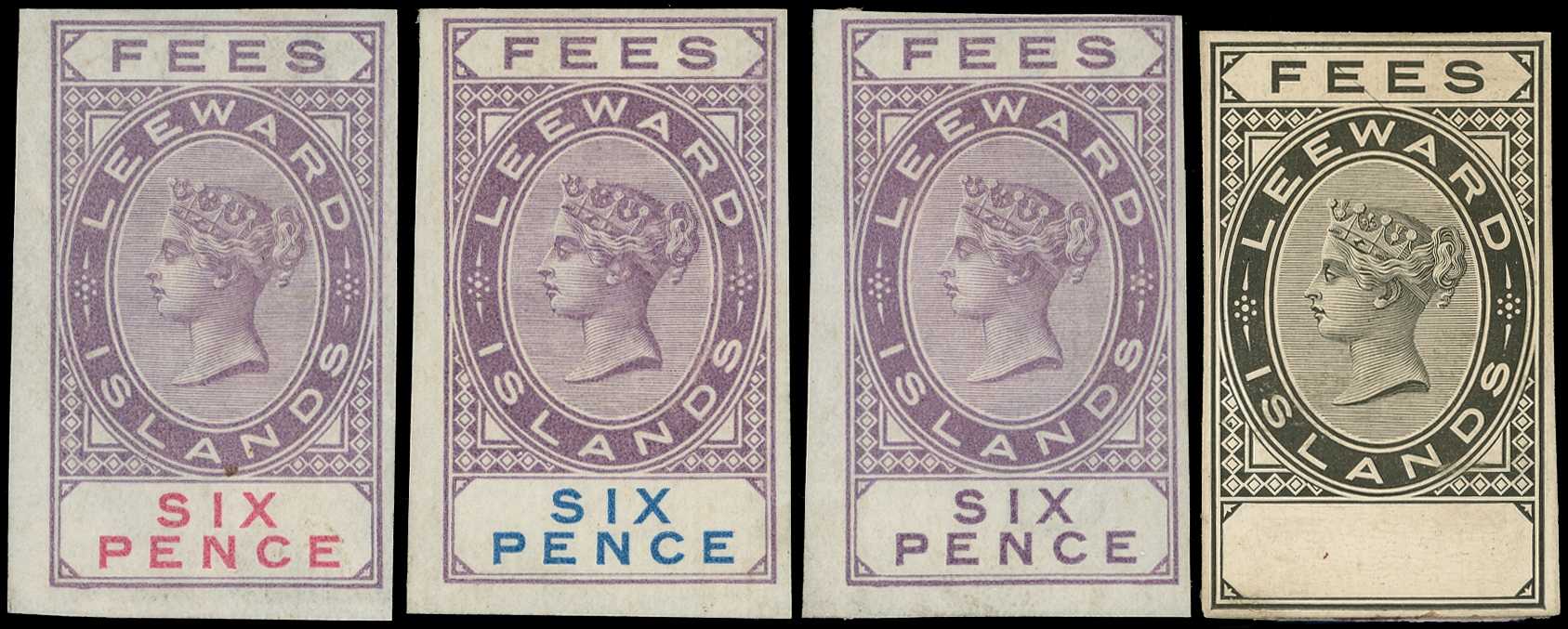Fees: 1882 Stamp-size die proof of the...