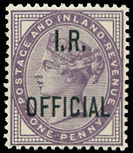 GB 1882  SGO3a Official - Blue-black ovpt. u/m