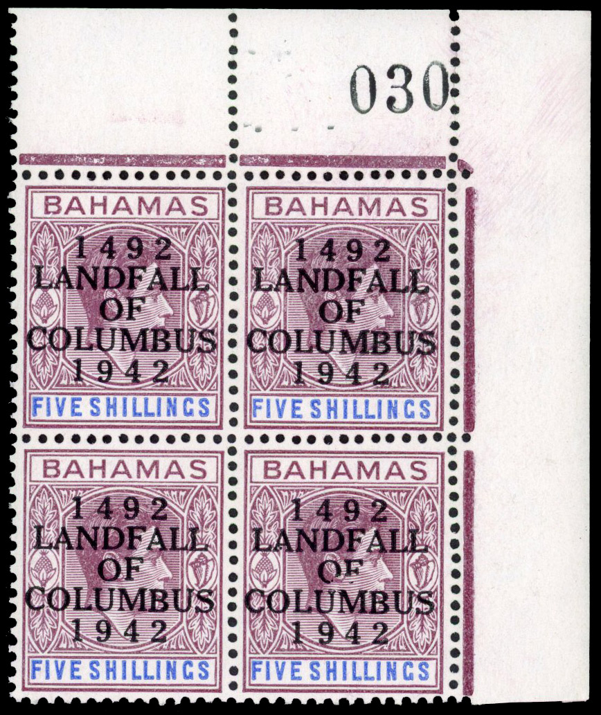 Bahamas SG 174b block mint