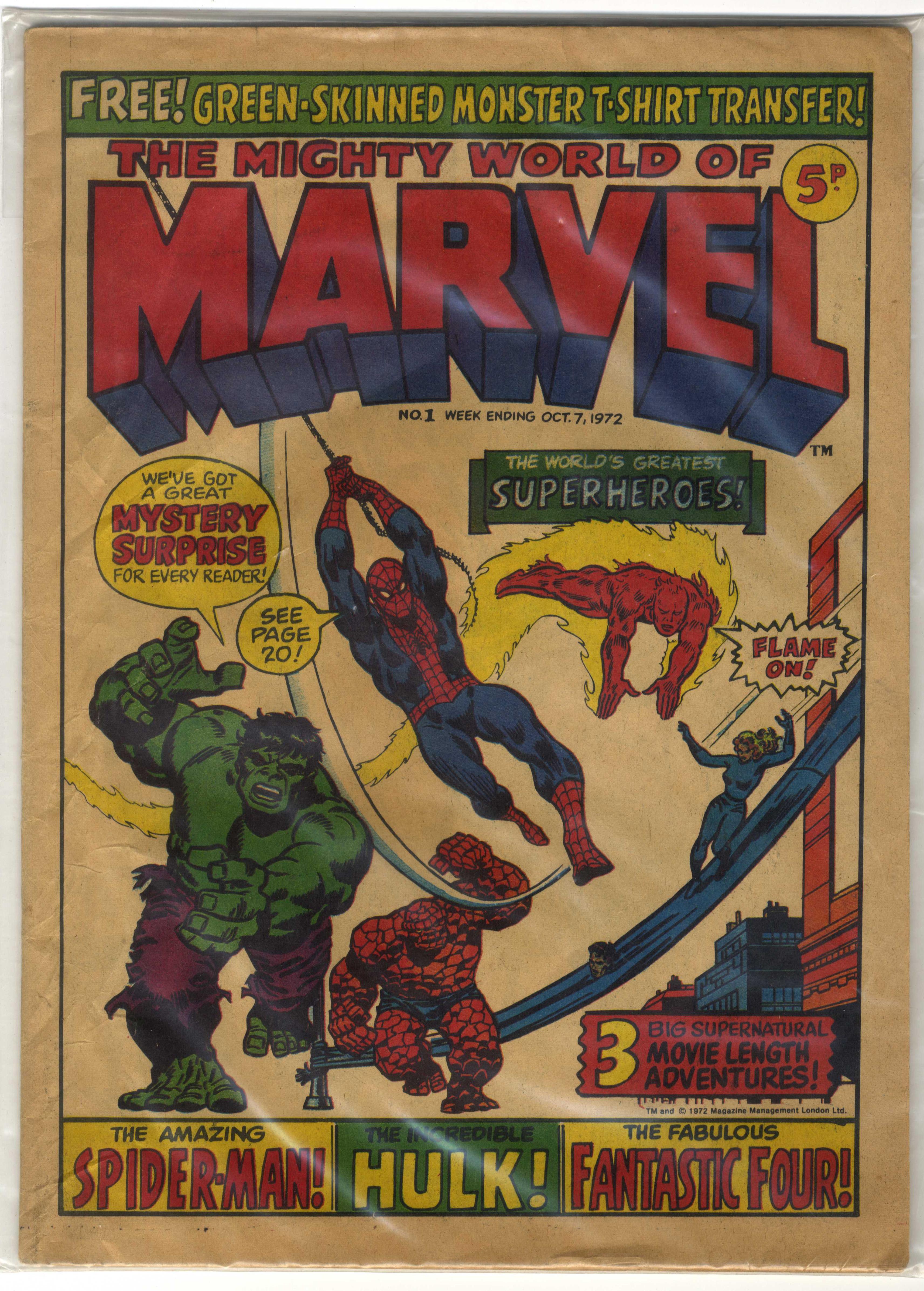 Mighty World of Marvel #1 1st Marvel UK Title (Marvel UK, 1972)