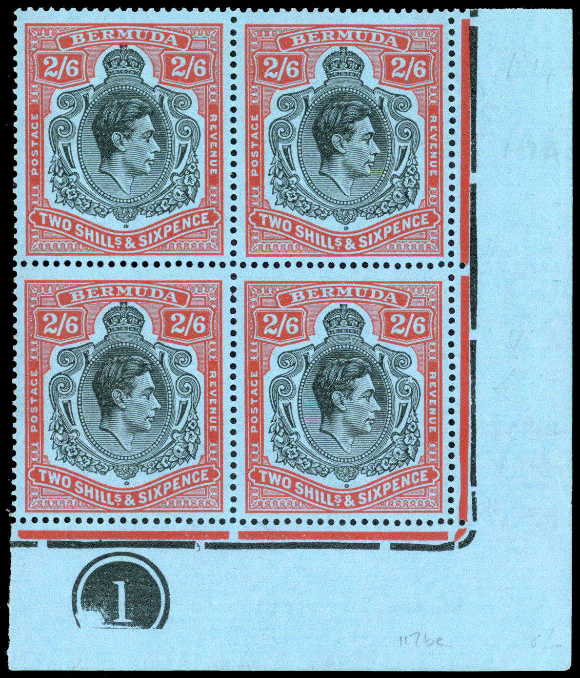 Bermuda SG 117be block mint