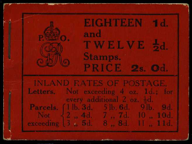 1912 (April) 2/- booklet (#12), perfs clipped...