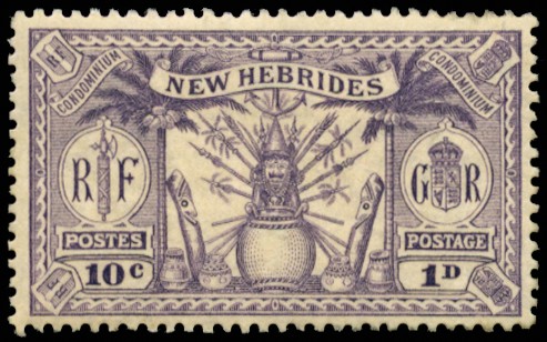 1925 1d (10c) COLOUR TRIAL in purple (adopted...