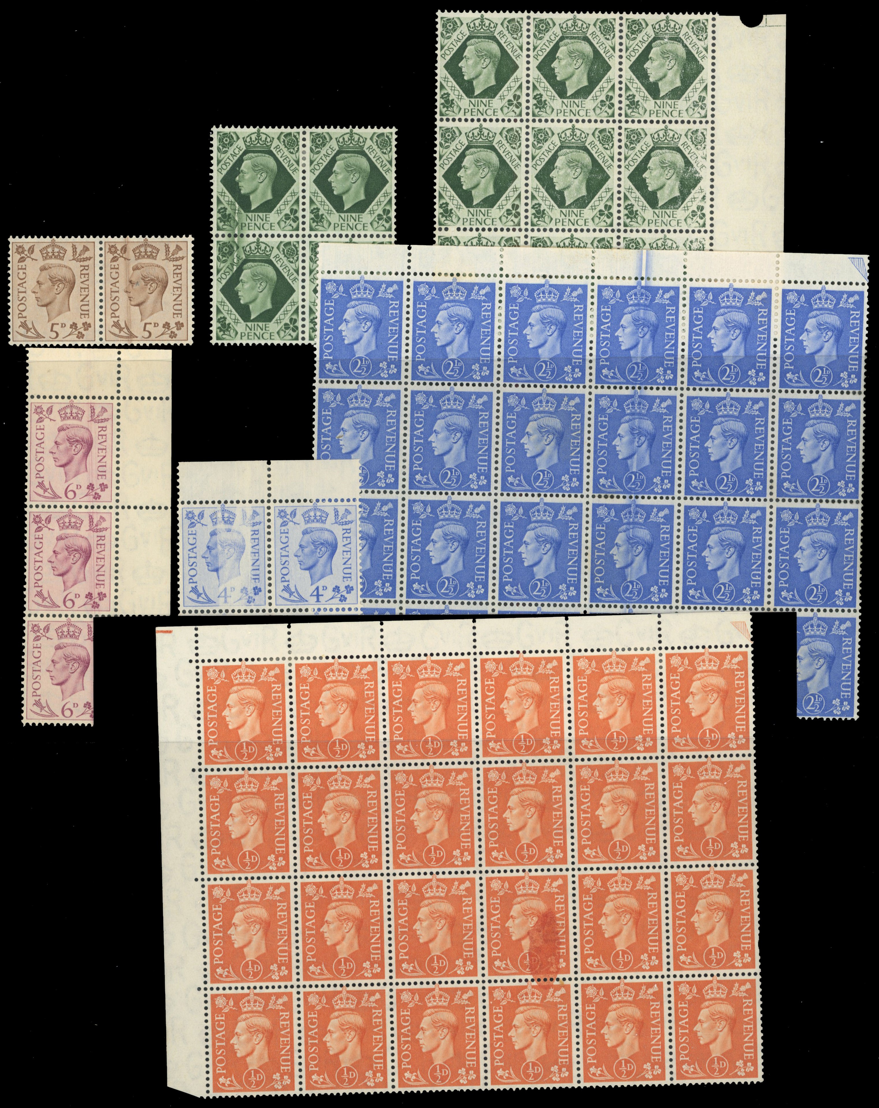 GB KG VI inking flaws