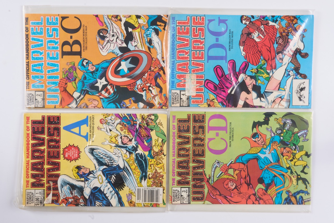 Official Handbook of Marvel Universe & the Handbook Updated '89 (Marvel Comics, 1982-89) Bundle of 23