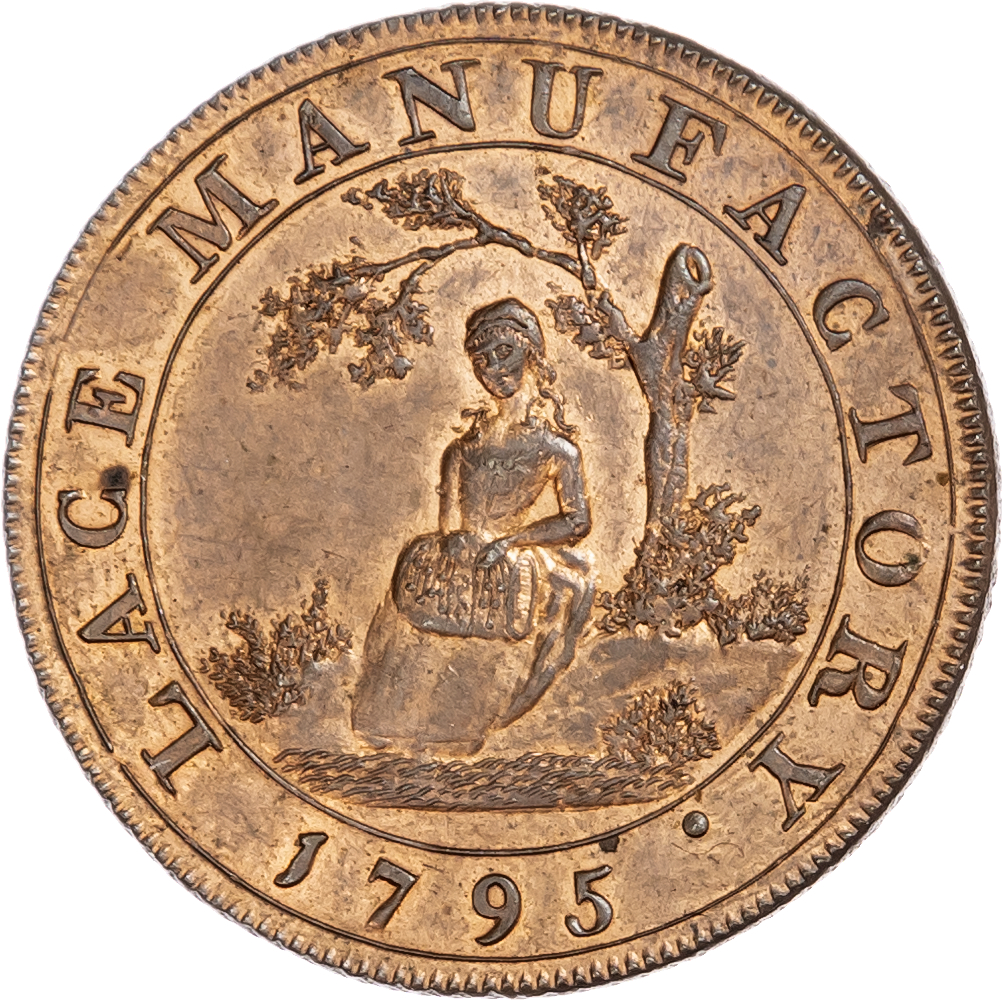 London - Great Portland Street, Joseph Moore (breeches maker and cloth & lace merchant) Halfpenny 1795