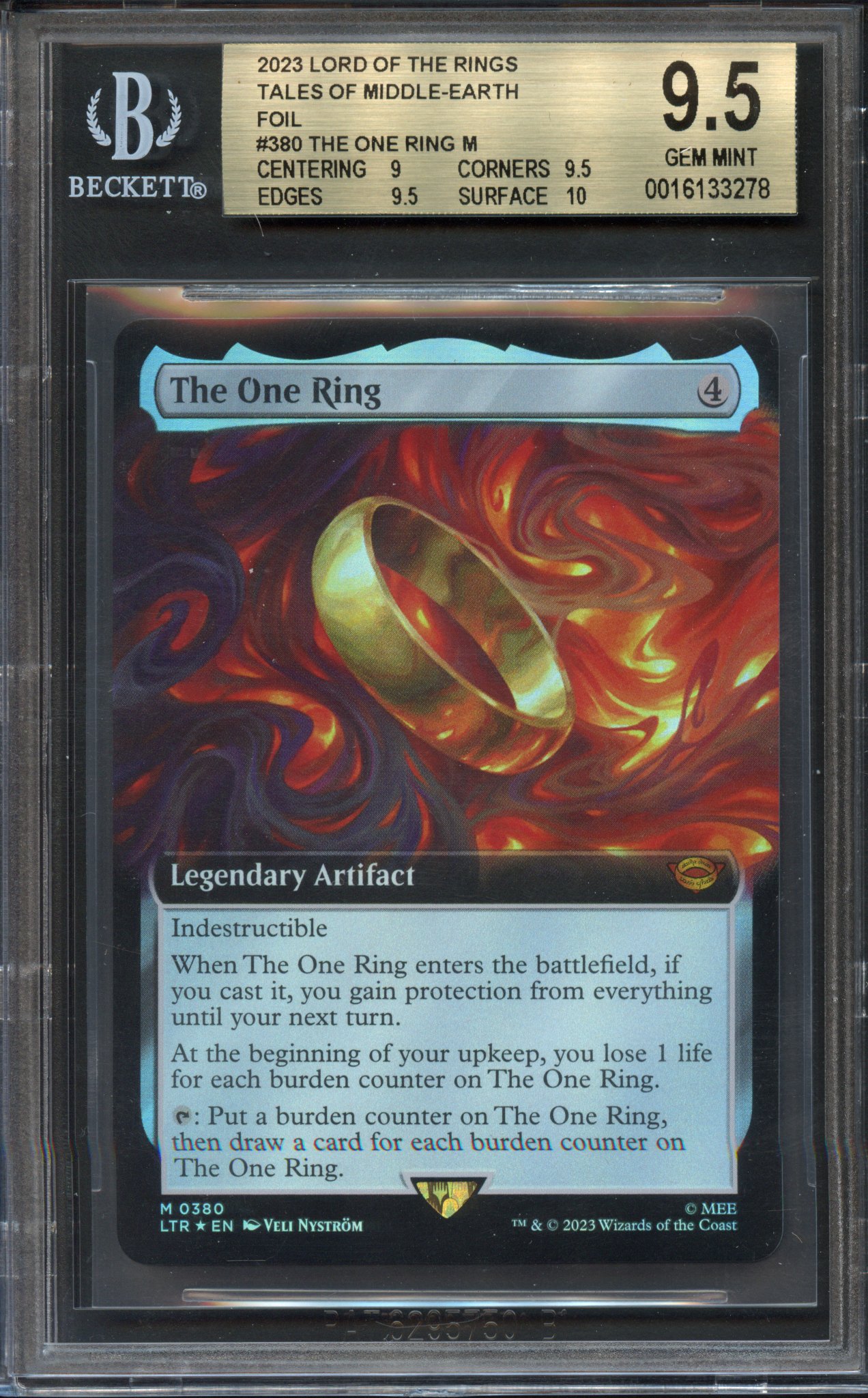 BGS 9.5 The One Ring (extended-art foil) - Tales of Middle-Earth