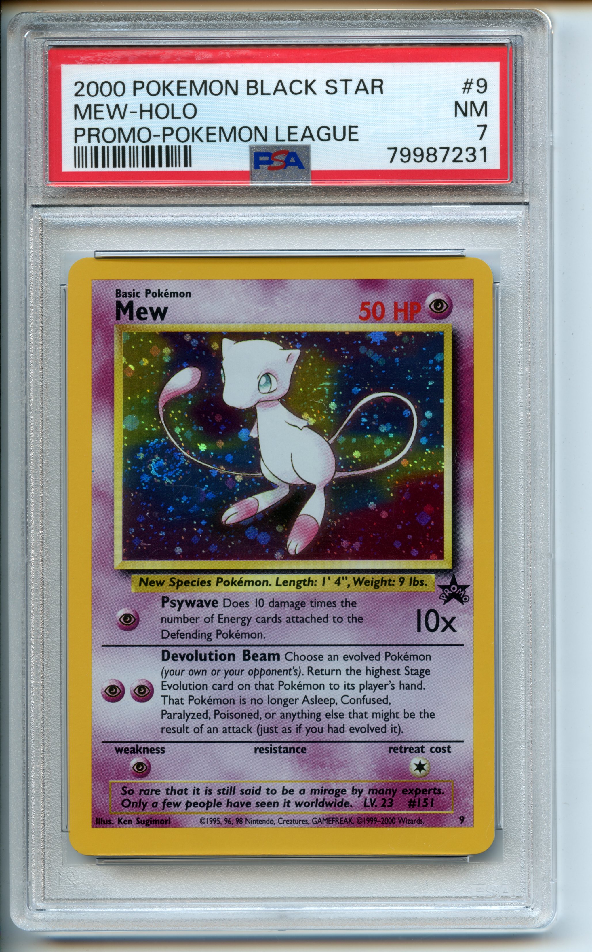 Mew HOLO - Black Star Promo - PSA 7
