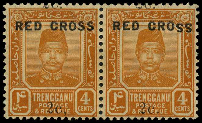 1917-18 Red Cross 4c + 2c orange, horizontal...