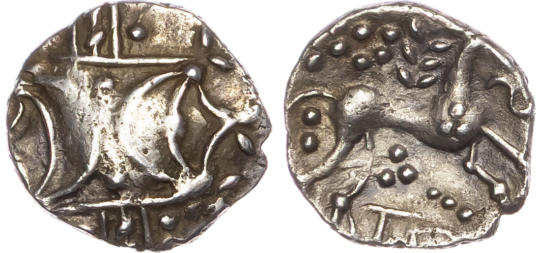 Iceni, Anted (c. AD 10-30) AR Unit, ‘Antedi E’ type, 1.38g.