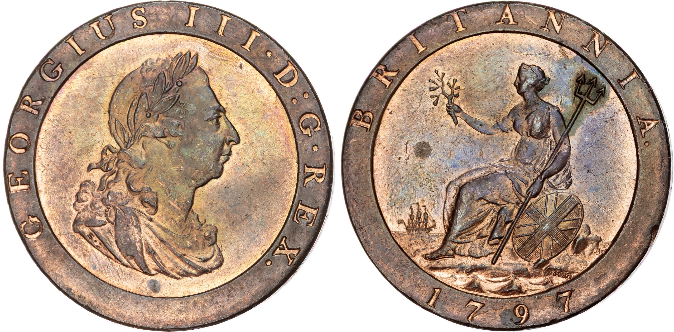 George III (1760-1820) Penny, 1797. 