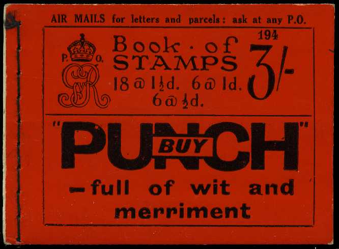 1930 (June) 3/- booklet (#194), variable...