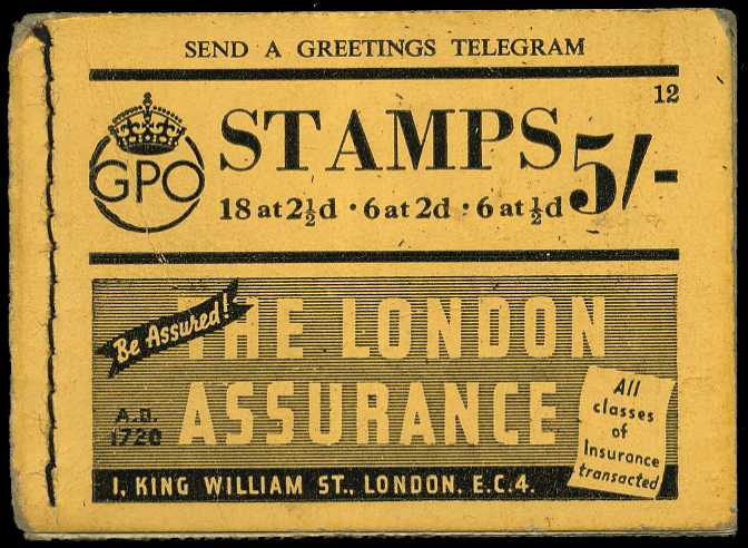 1941 (October) 5/- booklet (#12), perfs...