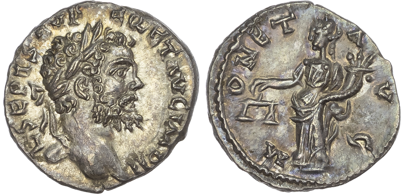 Septimius Severus (AD 193-211) AR Denarius, Emesa, AD 194-195, 2.36g.