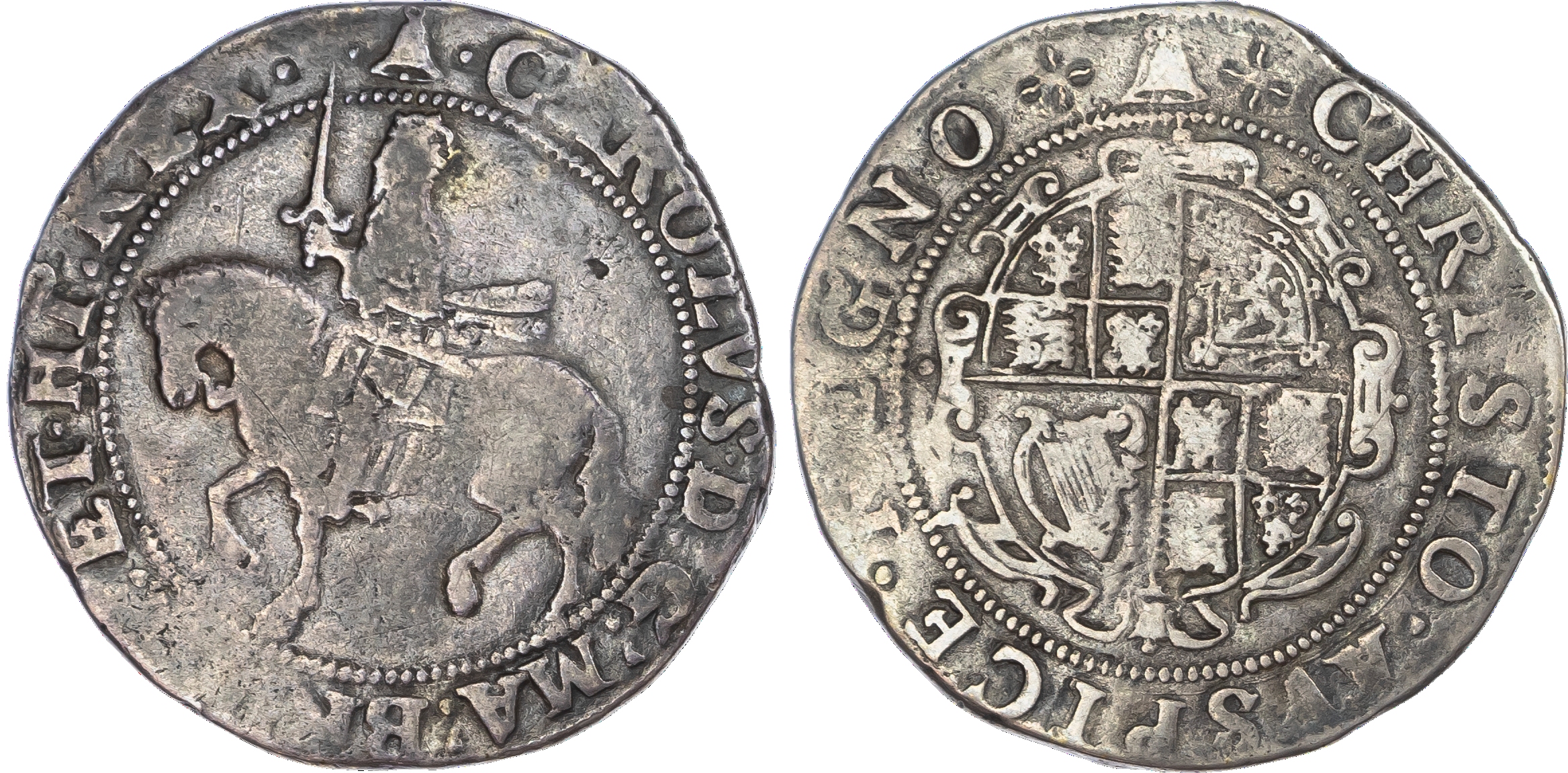 Charles I (1625 ‑1649), AR Halfcrown, 14.45gm., Tower Mint,