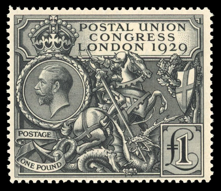 GB 1929 PUC £1 black, mint, SG 438