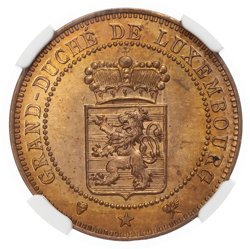 Luxembourg. Adolphus CU ESSAI 5 Centimes. 1889. 