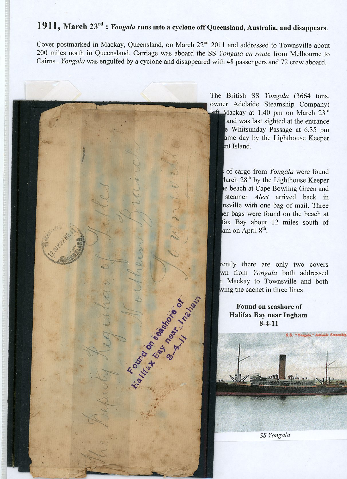 Queensland: 1911 long envelope from Queensland...