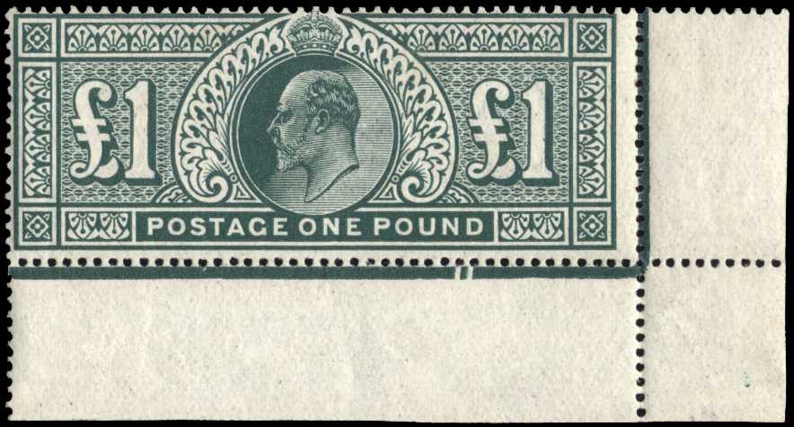 1911 £1 deep green. Unmounted o.g....
