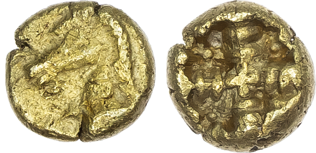 Ionia, Uncertain (c. 600-550 BC) EL Hemihekte, 1.19g.