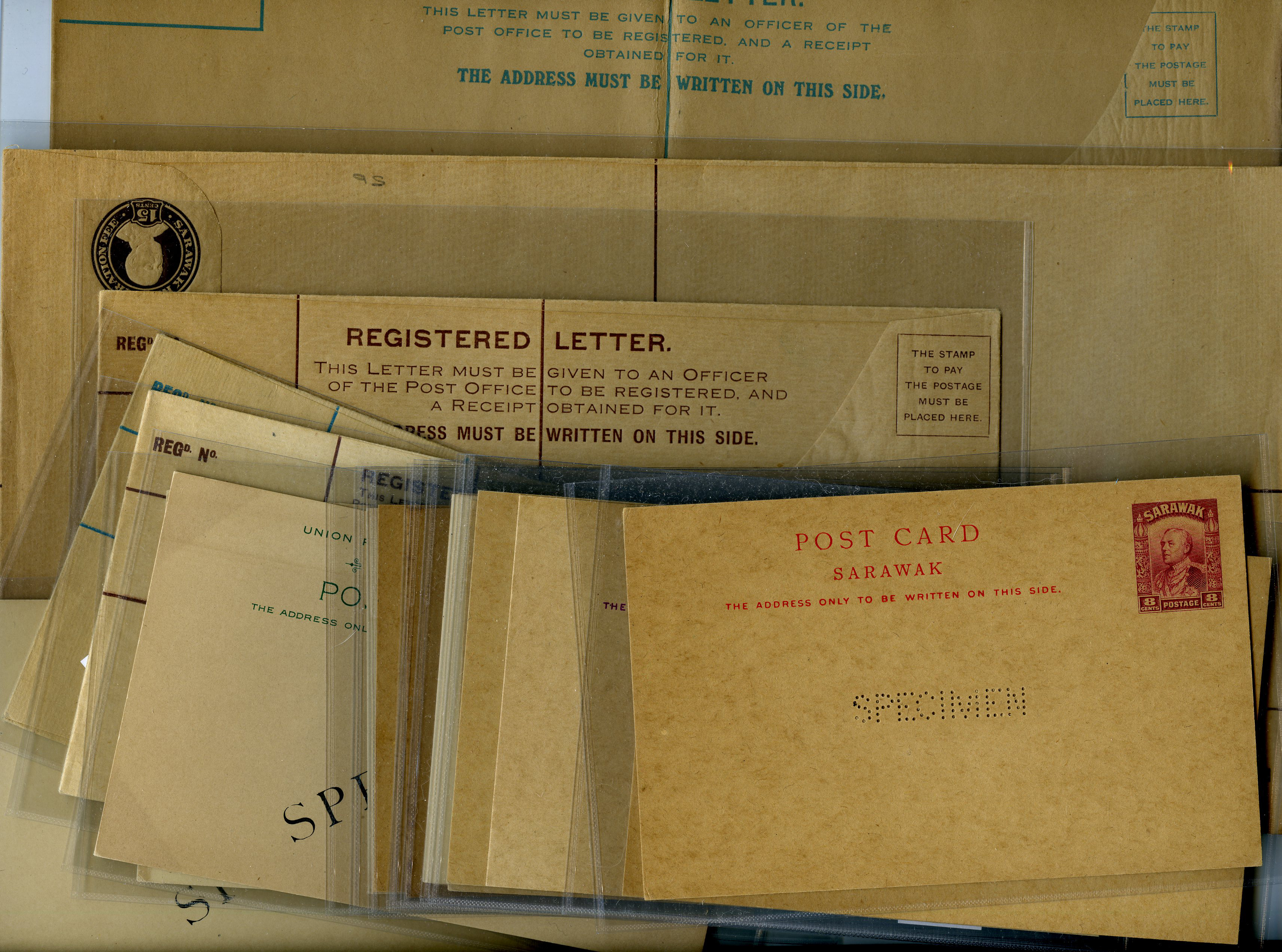 POSTAL STATIONERY: range of registered...