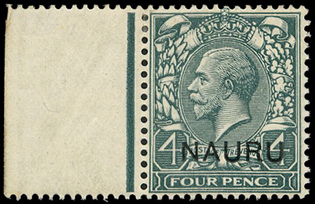 1916-23 4d slate-green, opt double, one...