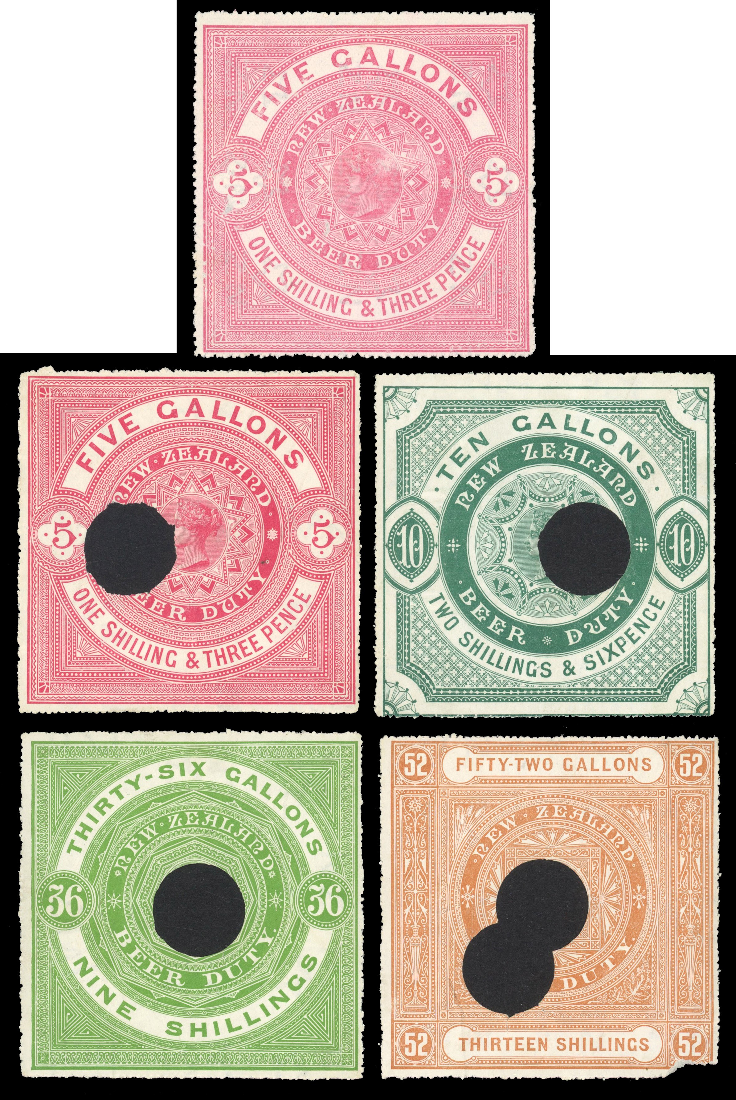 New Zealand Beer Duty 1st issue collection