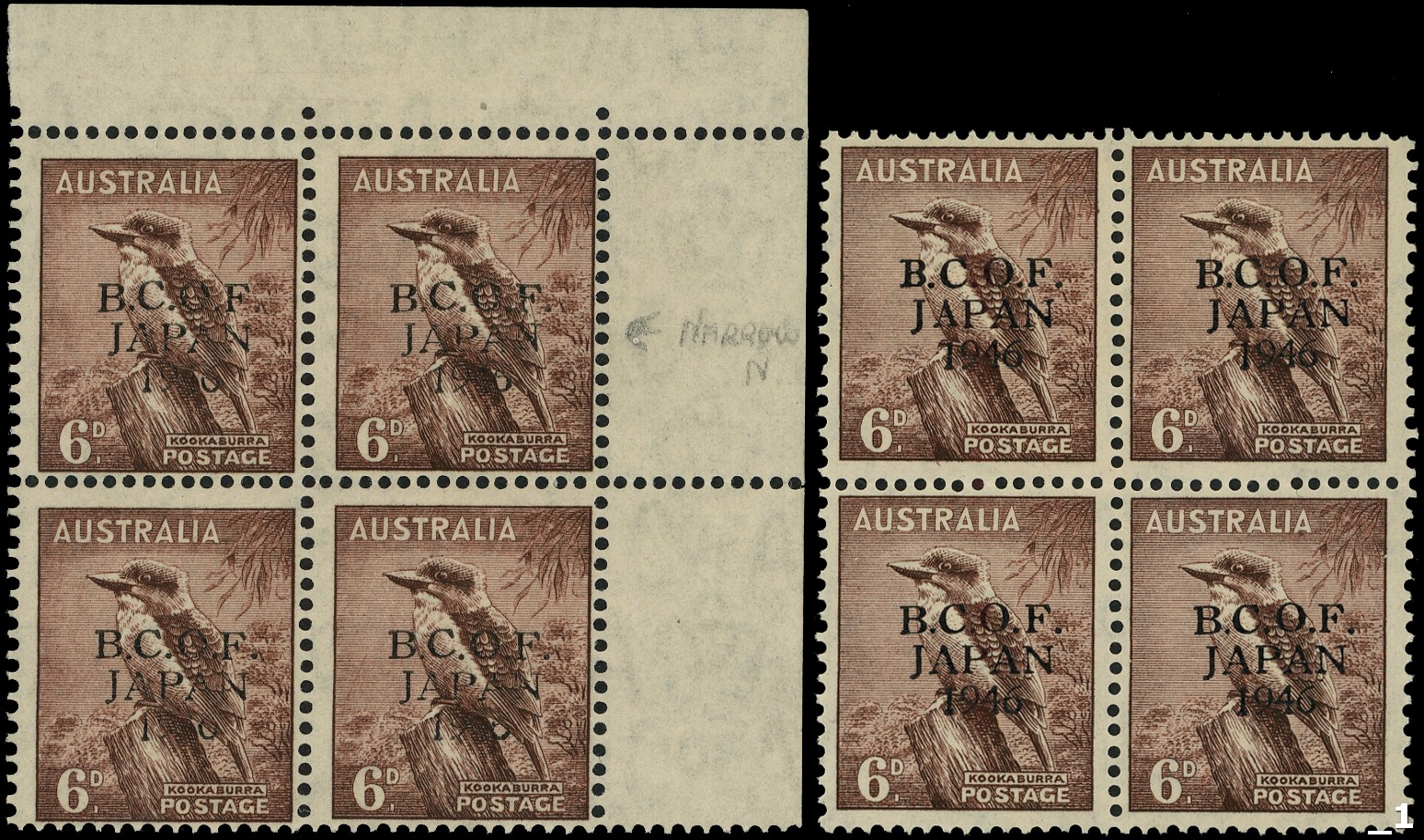 Australia BCOF SG J4, c blocks...