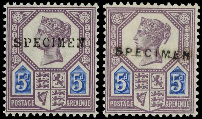1887 5d dull purple and blue, Die I....